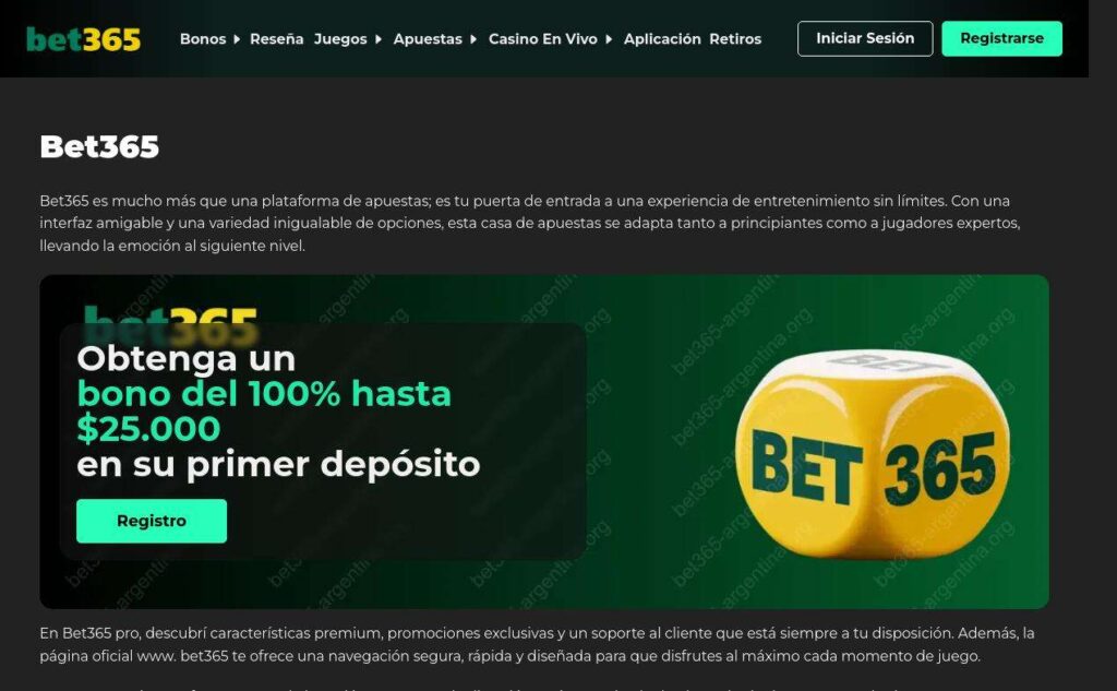 Bet365 promotion with bonus offer details.