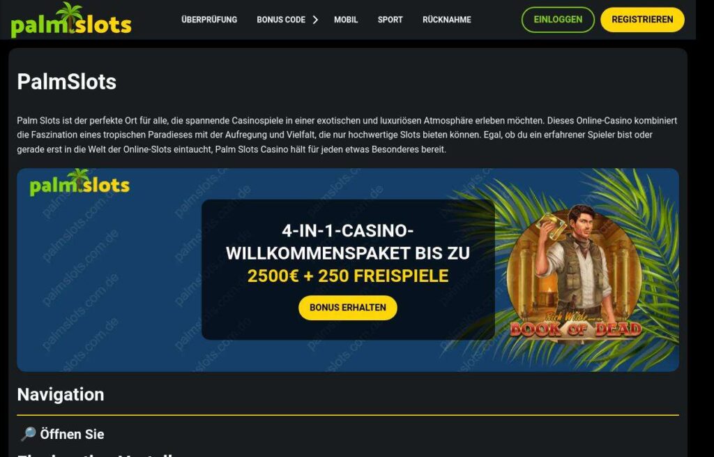 Online casino welcome package advertisement.