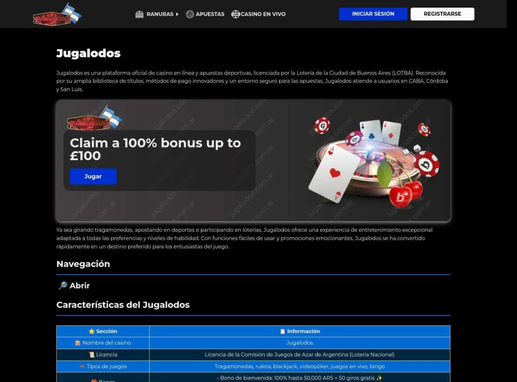 Online casino promotion with bonus offer.